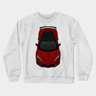 C8 Dark-red Crewneck Sweatshirt